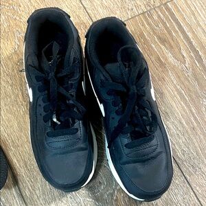 Black Sneakers with White Accents